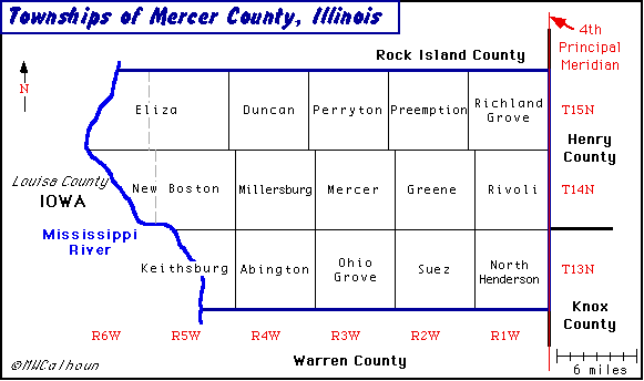 Township Map of Mercer County, IL